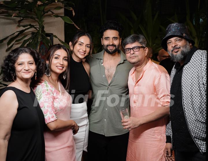 Jackky Bhagnani, Kanika Dhillon and Rakul Preet Singh attend the success party of Phir Aayi Hasseen Dilruba