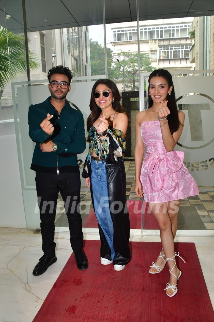 Tulsi Kumar, Sparsh Shrivastav and Pratibha Ranta snapped promoting their upcoming song, 'Sacha Wala Pyaar'