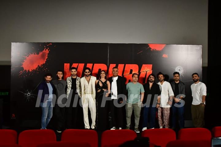 Ritesh Sidhwani, Raghav Juyal, Raj Arjun, Ravi Udyawar, Siddhant Chaturvedi and Malavika Mohanan grace the trailer launch of their upcoming film 'Yudhra'