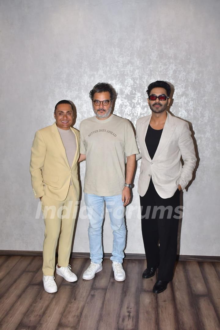 Rahul Bose, Atul Sabharwal and Aparshakti Khurana snapped promoting their upcoming film 'Berlin'