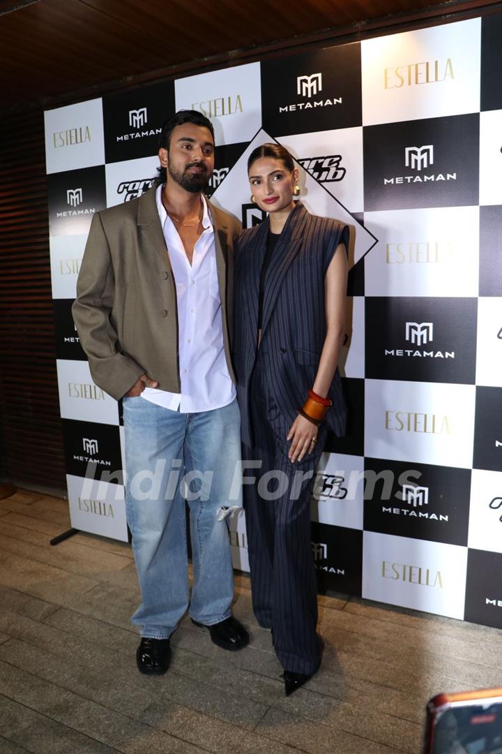 Athiya Shetty and KL Rahul snapped at the Metaman perfume event launch