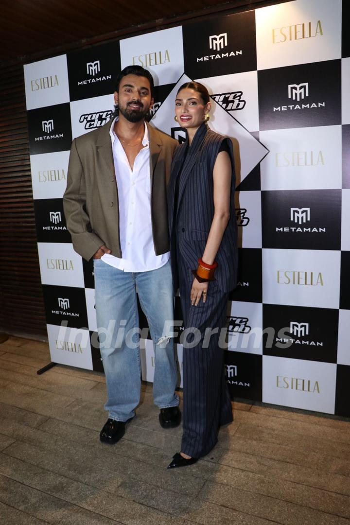 Athiya Shetty and KL Rahul snapped at the Metaman perfume event launch