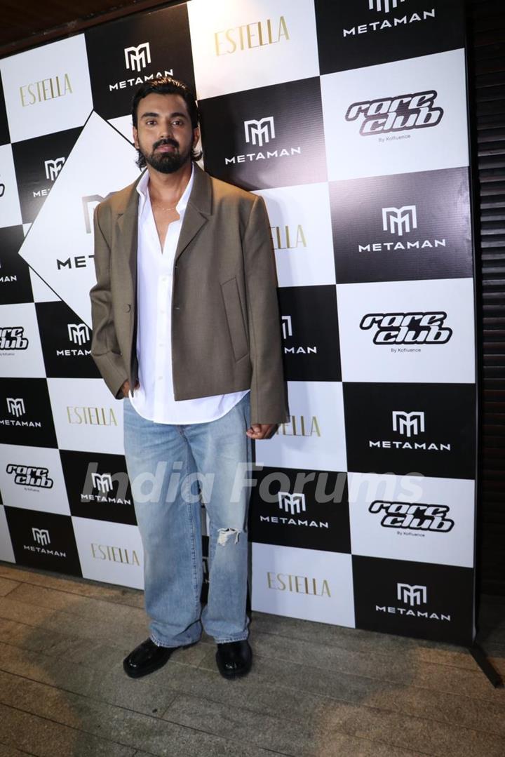 KL Rahul snapped at the Metaman perfume event launch