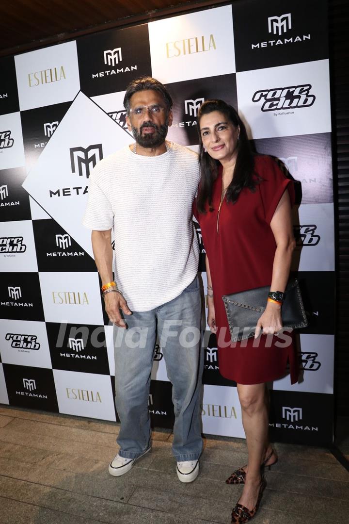 Suniel Shetty snapped at the Metaman perfume event launch