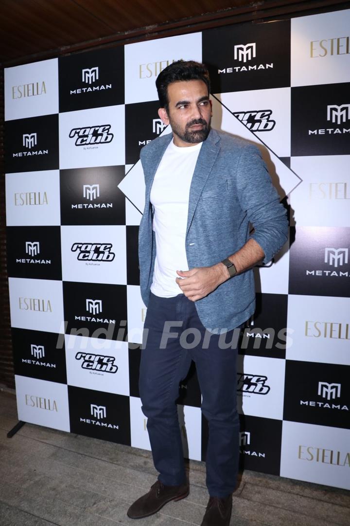 Zaheer Khan snapped at the Metaman perfume event launch