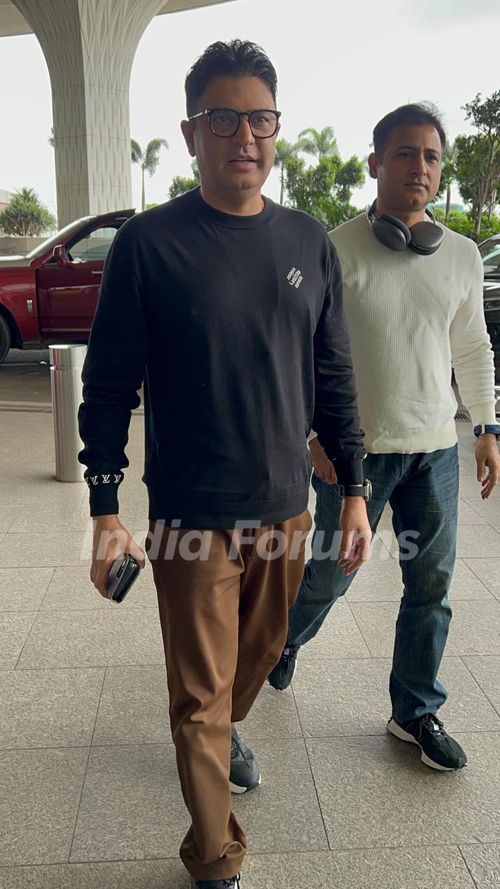 Bhushan Kumar snapped at the airport