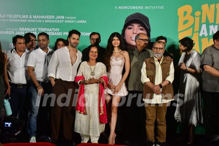 Varun Dhawan and Anjini Dhawan  grace the trailer launch of 'Binny And Family'