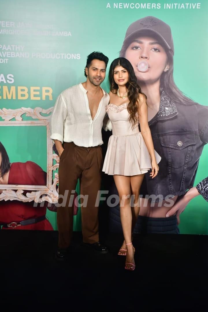 Varun Dhawan and Anjini Dhawan  grace the trailer launch of 'Binny And Family'