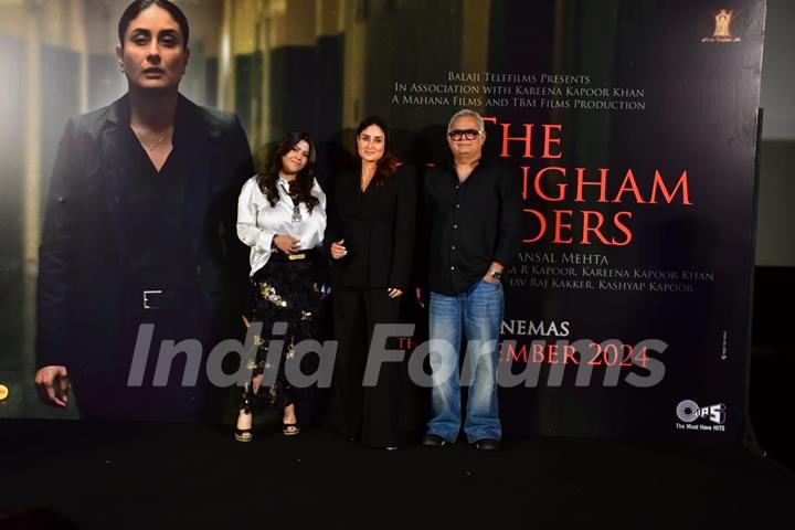 Kareena Kapoor, Ektaa Kapoor and Hansal Mehta grace the trailer launch of 'The Buckingham Murders'