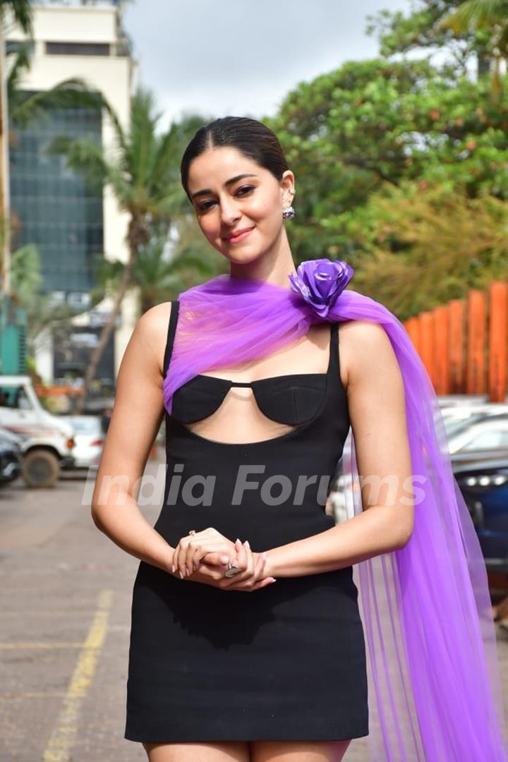 Ananya Panday snapped promoting their upcoming series 'Call Me Bae'