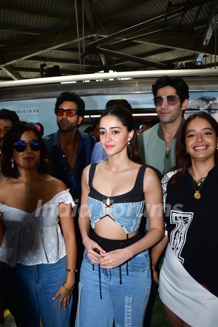 Ananya Panday snapped promoting their upcoming series ‘call me bae’