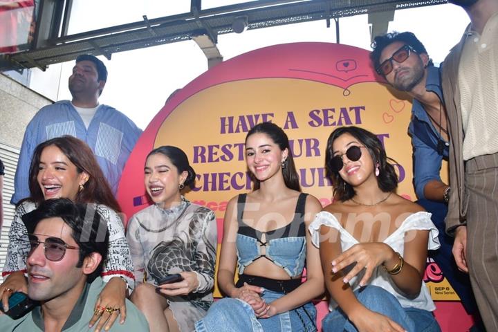 Ananya Panday, Varun Sood, Niharika Lyra Dutt, Lisa Mishra, Gurfateh Pirzada and Muskkaan Jaferi snapped promoting their upcoming series ‘call me bae’