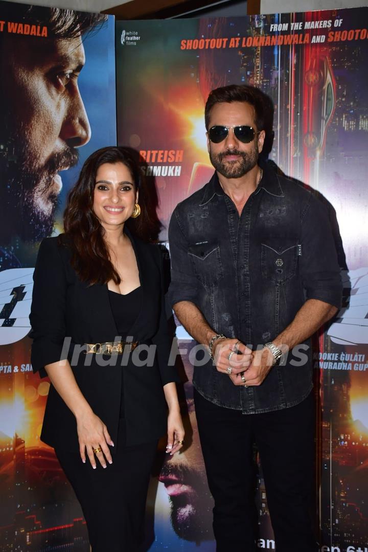 Fardeen Khan snapped promoting their upcoming movie 'Visfot'