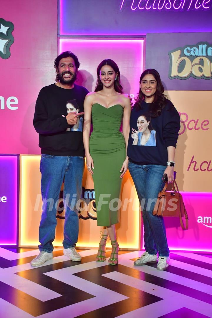 Chunky Panday, Ananya Panday and Bhavana Pandey Attend the screening of 'Call Me Bae'