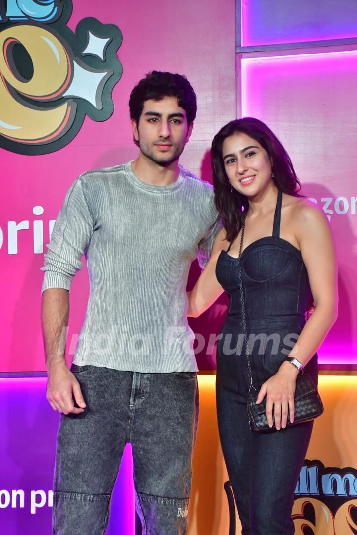 Ibrahim Ali Khan and Sara Ali Khan Attend the screening of 'Call Me Bae'