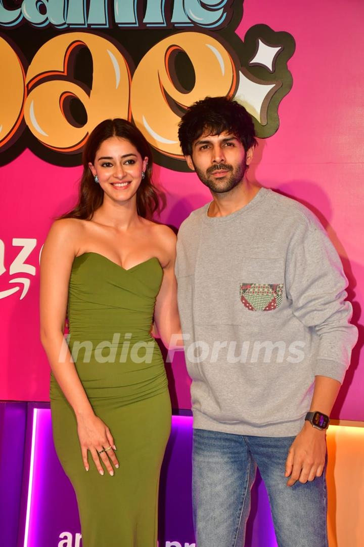 Kartik Aaryan and Ananya Panday Attend the screening of 'Call Me Bae'