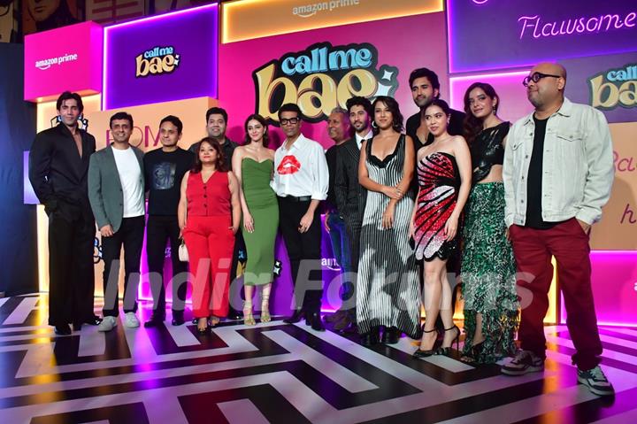 Karan Johar, Ananya Panday, Varun Sood, Niharika Lyra Dutt, Lisa Mishra, Gurfateh Pirzada, Vihaan Samat and Muskkaan Jaferi Attend the screening of 'Call Me Bae'