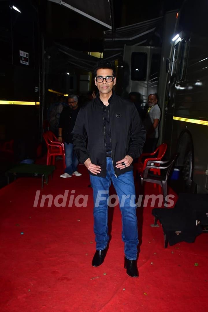 Karan Johar snapped promoting their upcoming film 'Jigra'