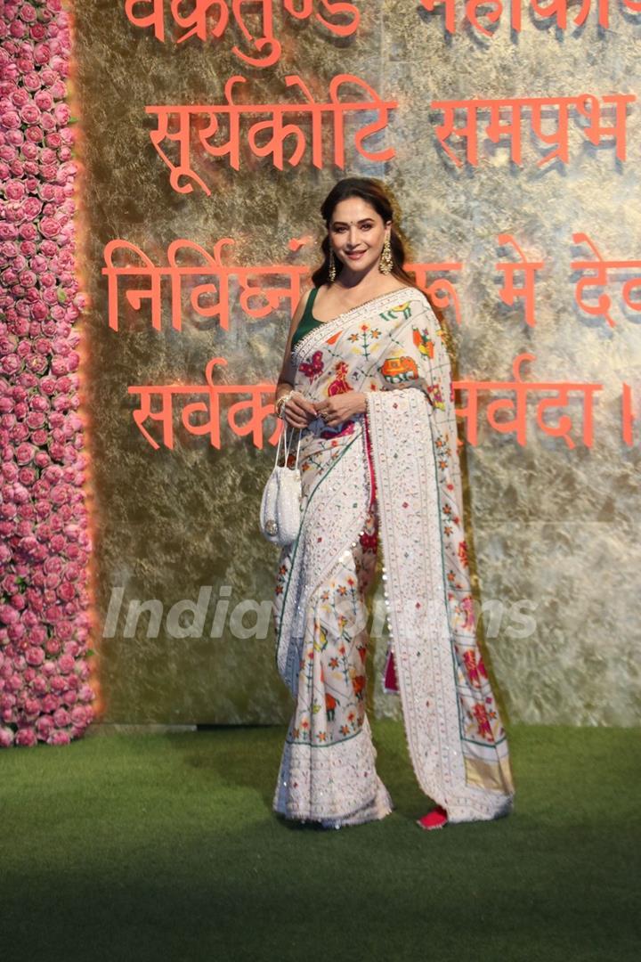 Madhuri Dixit snapped at Antilia for Ganesh Chaturthi