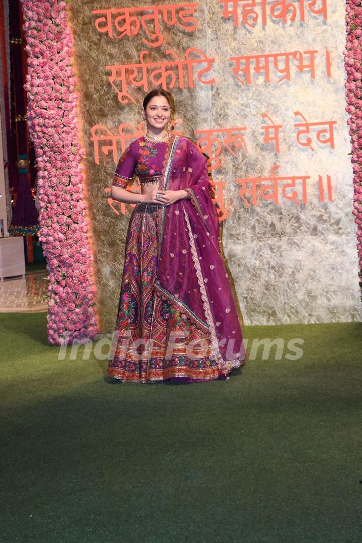 Tamannaah Bhatia snapped at Antilia for Ganesh Chaturthi