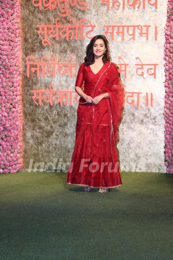 Shraddha Kapoor snapped at Antilia for Ganesh Chaturthi