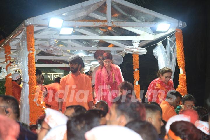 Shanaya Kapoor snapped at Ambani's Bappa Visarjan