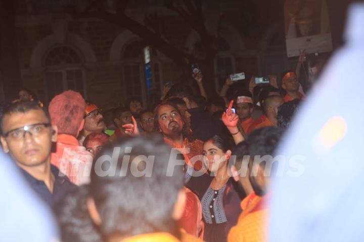 Anant Ambani and Radhika Merchant snapped at their Bappa Visarjan