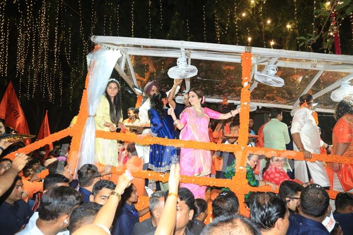 Neeta Ambani and Radhika Merchant snapped at their Bappa Visarjan