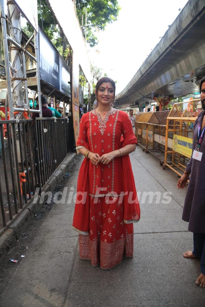 Akanksha Puri snapped at Lalbhaug cha Raja