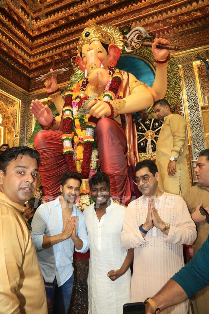 Varun Dhawan and Atlee Kumar snapped at Lalbhaug Cha Raja