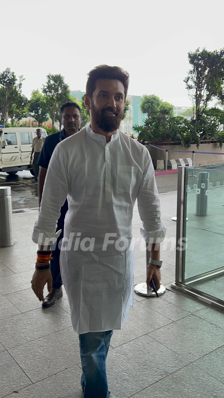 Chirag Paswan snapped at the airport