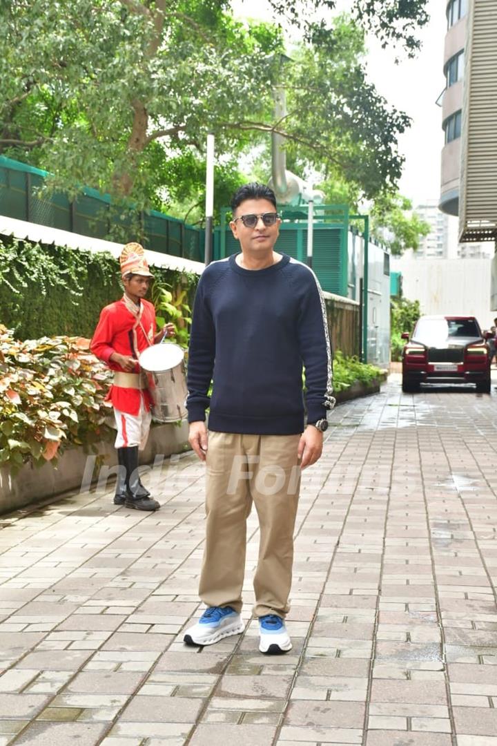 Bhushan Kumar snapped at the trailer launch of Vicky Vidya Ka Woh Wala Video