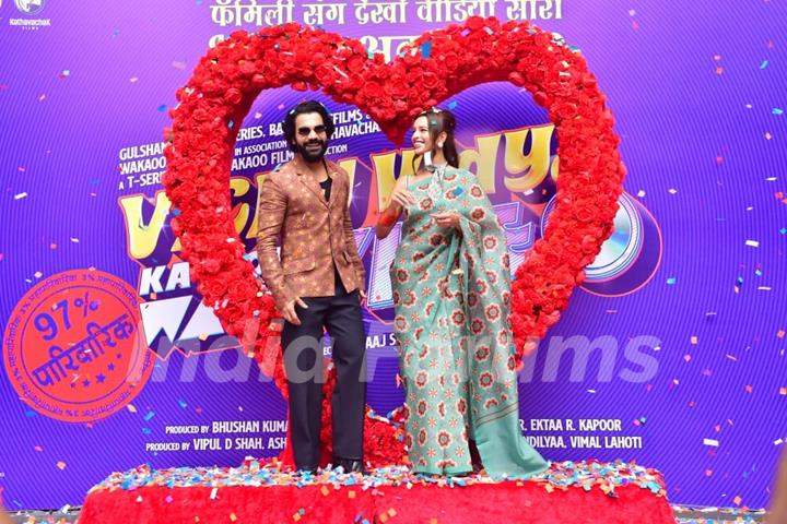 Rajkummar Rao and Triptii Dimri snapped at the trailer launch of Vicky Vidya Ka Woh Wala Video