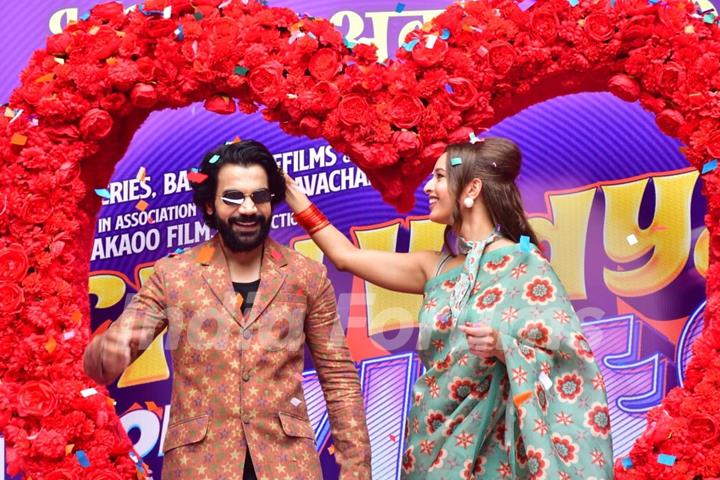 Rajkummar Rao and Triptii Dimri snapped at the trailer launch of Vicky Vidya Ka Woh Wala Video