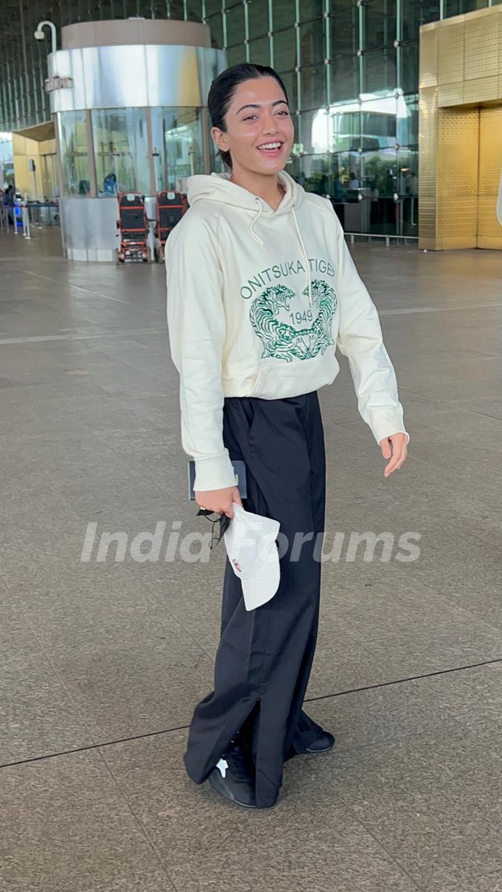 Rashmika Mandanna snapped at the airport