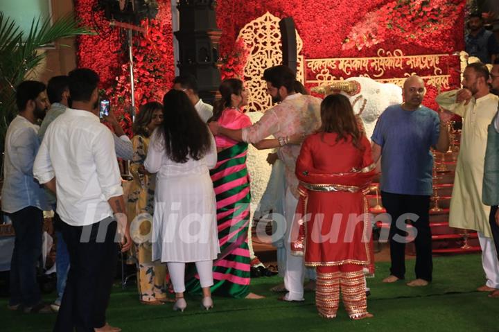 Shilpa Shetty and Zaheer Iqbal snapped at CM’s residence for Ganpati Darshan