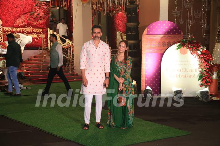 Celebrities snapped at CM’s residence for Ganpati Darshan