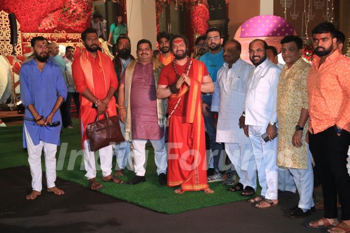 Celebrities snapped at CM’s residence for Ganpati Darshan