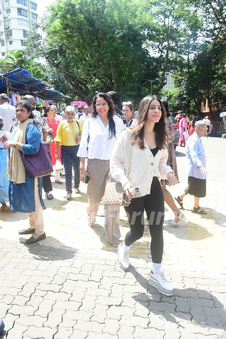 Pooja Bedi and Alaya Furniturewalla snapped outside Mount Mary Church