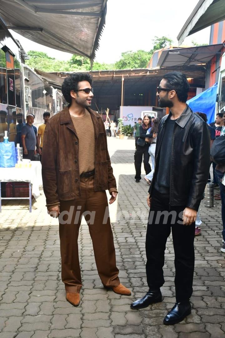 Raghav Juyal and Siddhant Chaturvedi snapped promoting their upcoming film Yudhra on the sets of India’s Best Dancer