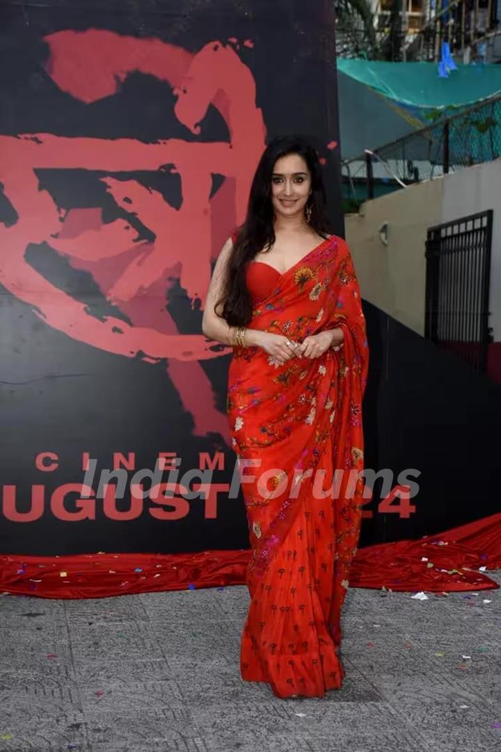 Shraddha Kapoor Rocks the Red Saree Look