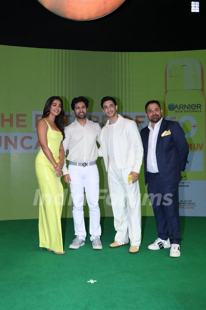 Pooja Hegde and Vedang Raina snapped at Garnier event