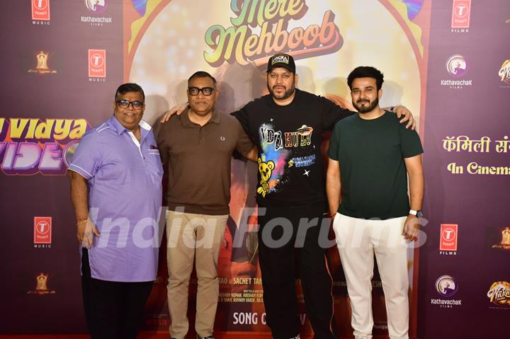 Celebrities snapped at the song launch of ‘Mere Mehboob’ from their upcoming movie 'Vicky Vidya Ka Woh Wala Video'