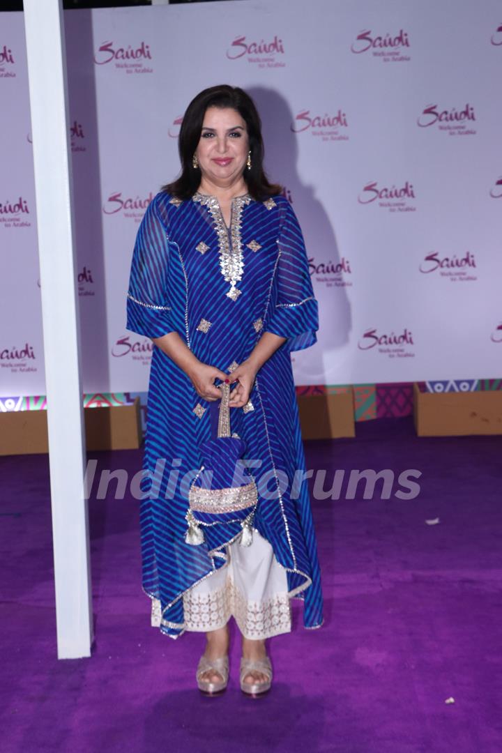 Farah Khan snapped at the Saudi tourism event