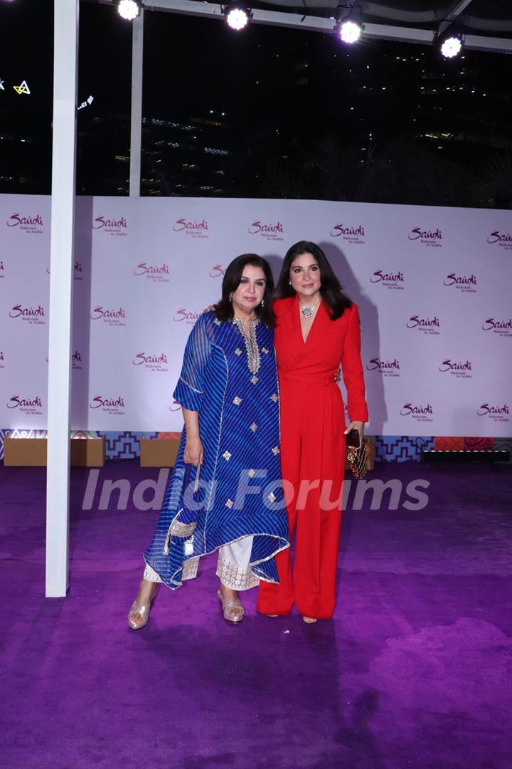 Farah Khan and Maheep Kapoor snapped at the Saudi tourism event