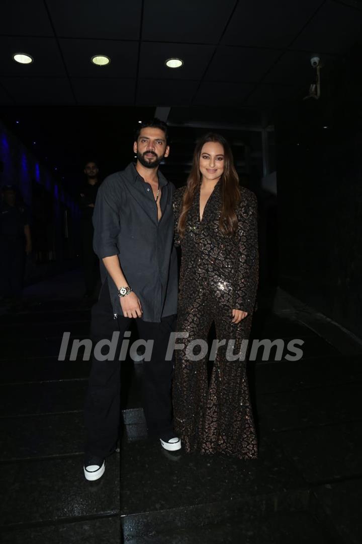 Sonakshi Sinha and Zaheer Iqbal snapped in the city