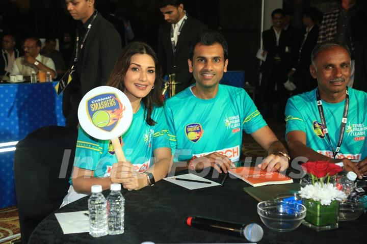 Sonali Bendre snapped at Tennis Premier League Season 6 Auctions