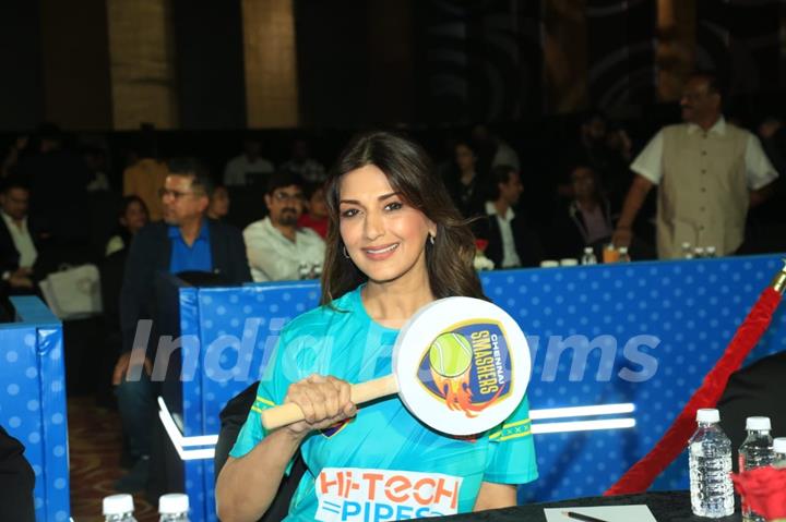 Sonali Bendre snapped at Tennis Premier League Season 6 Auctions