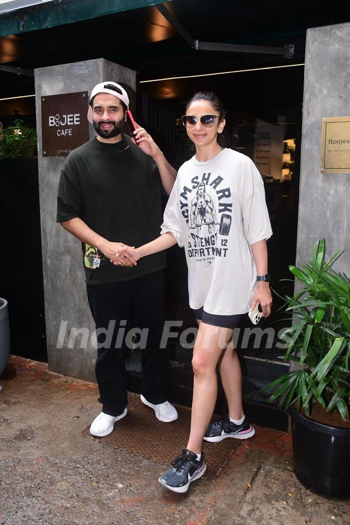 Jackky Bhagnani and Rakul Preet Singh snapped in the city