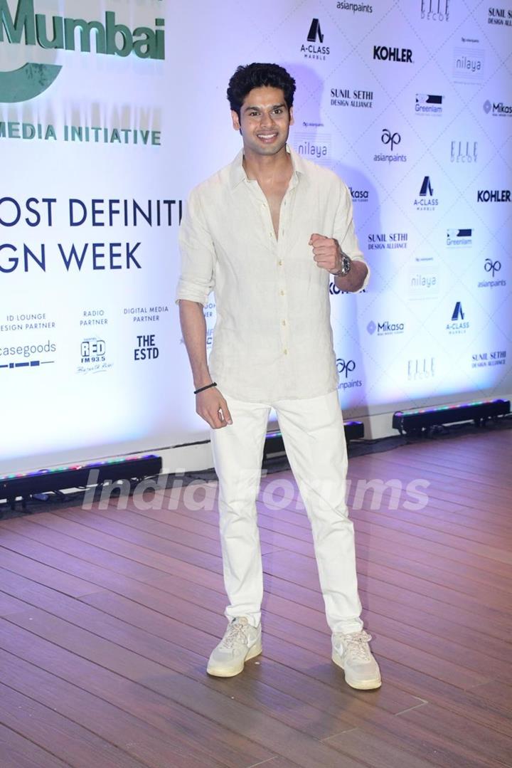 Abhimanyu Dassani snapped at India Design ID Mumbai 2024